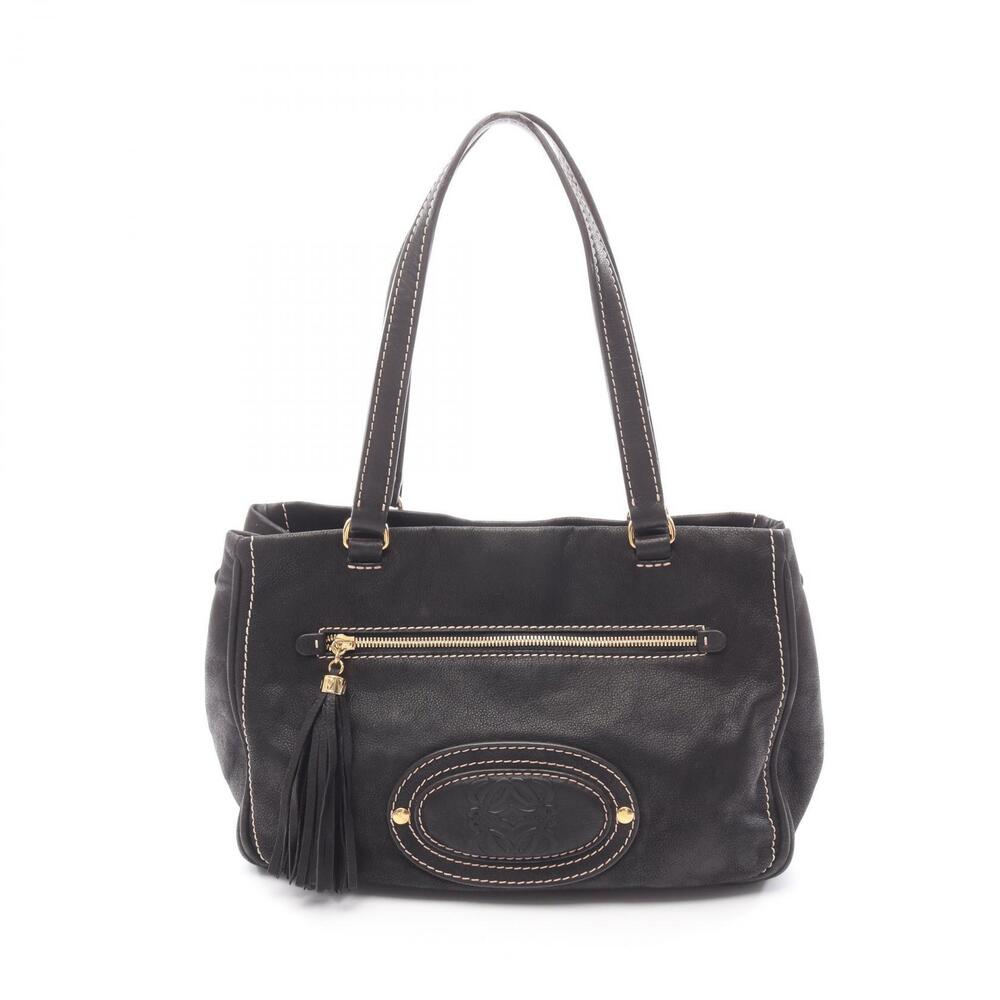 Loewe Madrid Tote Bag Leather Black